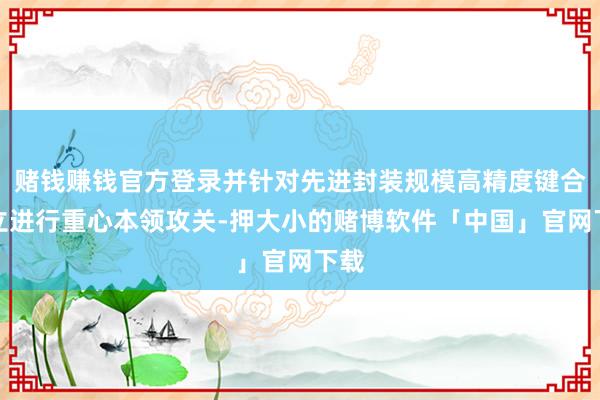 赌钱赚钱官方登录并针对先进封装规模高精度键合树立进行重心本领攻关-押大小的赌博软件「中国」官网下载