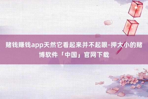 赌钱赚钱app天然它看起来并不起眼-押大小的赌博软件「中国」官网下载