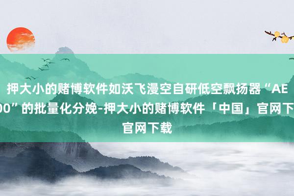 押大小的赌博软件如沃飞漫空自研低空飘扬器“AE200”的批量化分娩-押大小的赌博软件「中国」官网下载