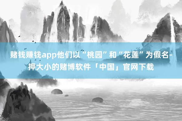 赌钱赚钱app他们以“桃园”和“花莲”为假名-押大小的赌博软件「中国」官网下载